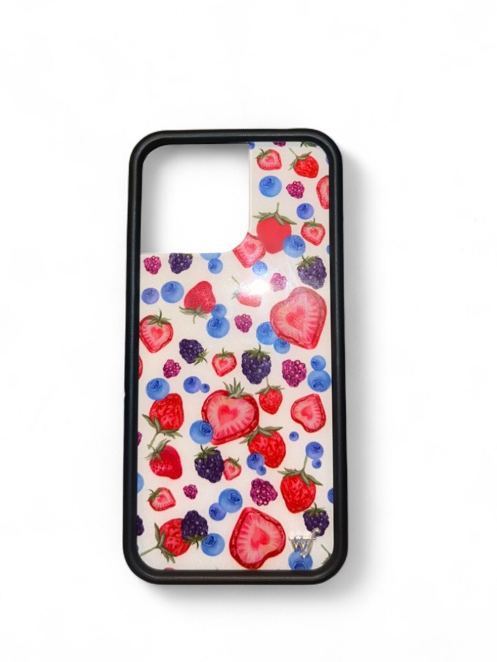 Wildflowers Red Strawberry & Blue Berry Print Phone Case